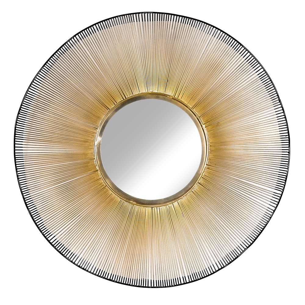 Gold Wire Wall Mirror